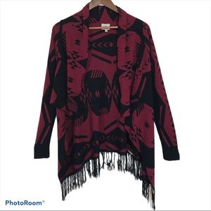 Hot & Delicious Silk & Cotton Fringe Wrap Sz S/M